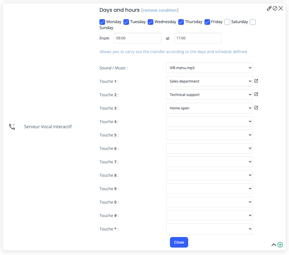 Svi parametrage en